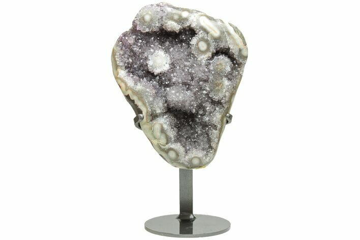 Amethyst Geode Section on Metal Stand - Uruguay #208982